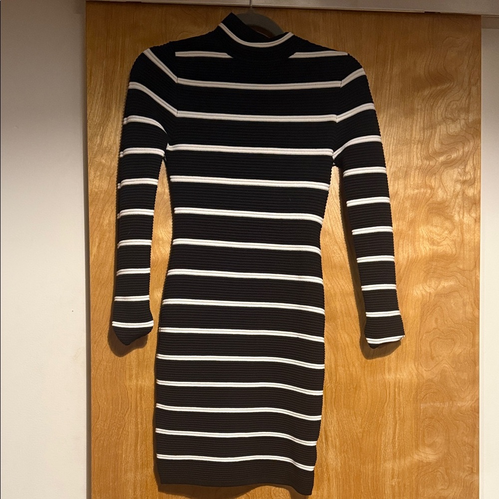 Elegant Striped Long Sleeve Dress